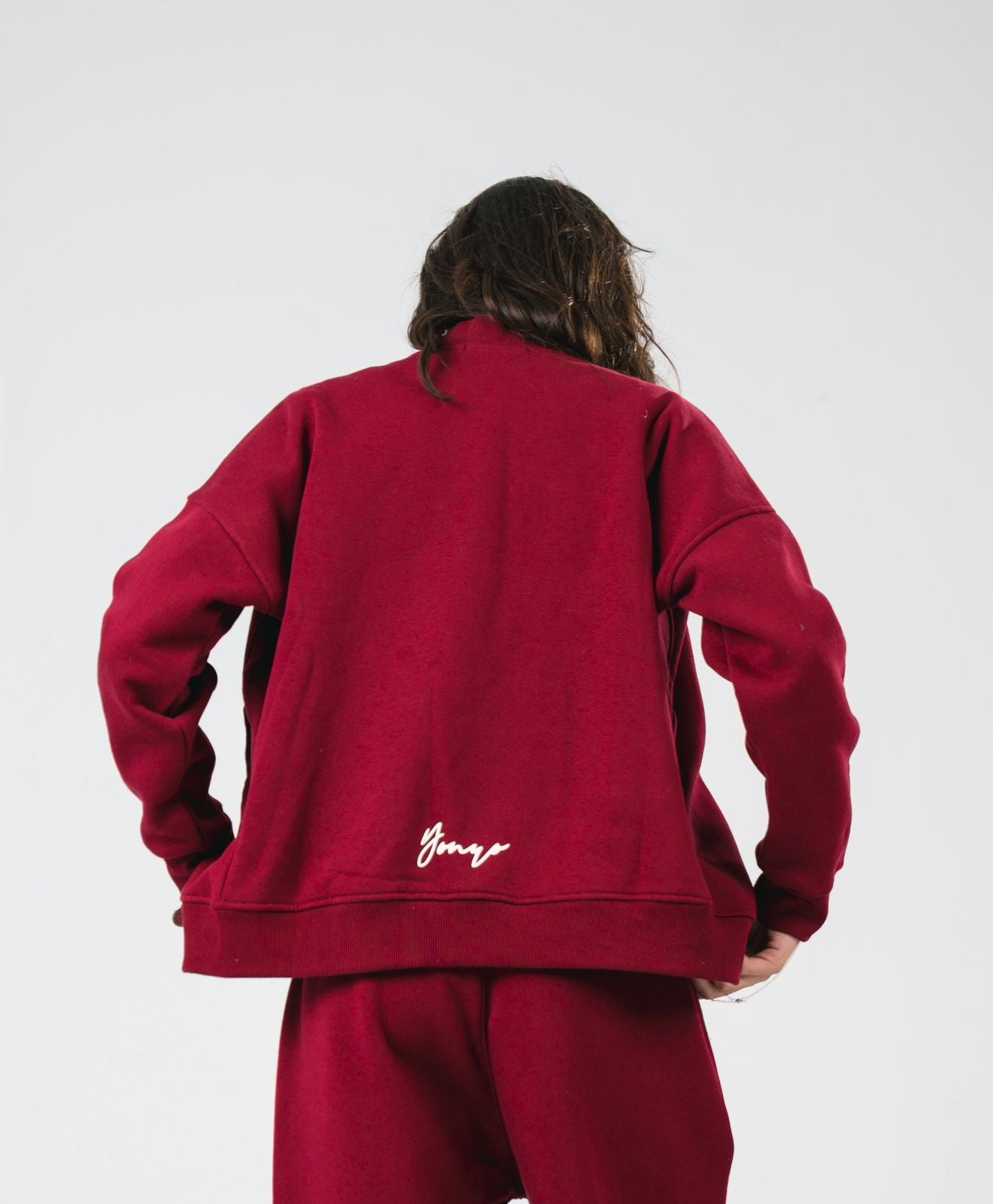 Burgundy Zip-Up Jacket