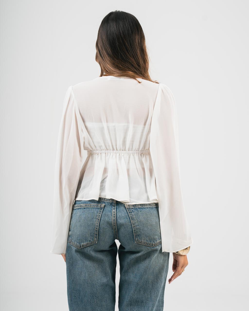 White Chiffon Coverup