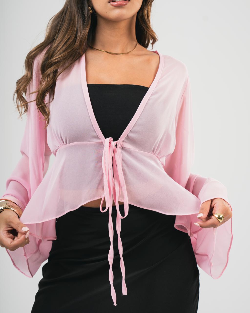 Pink Chiffon Coverup