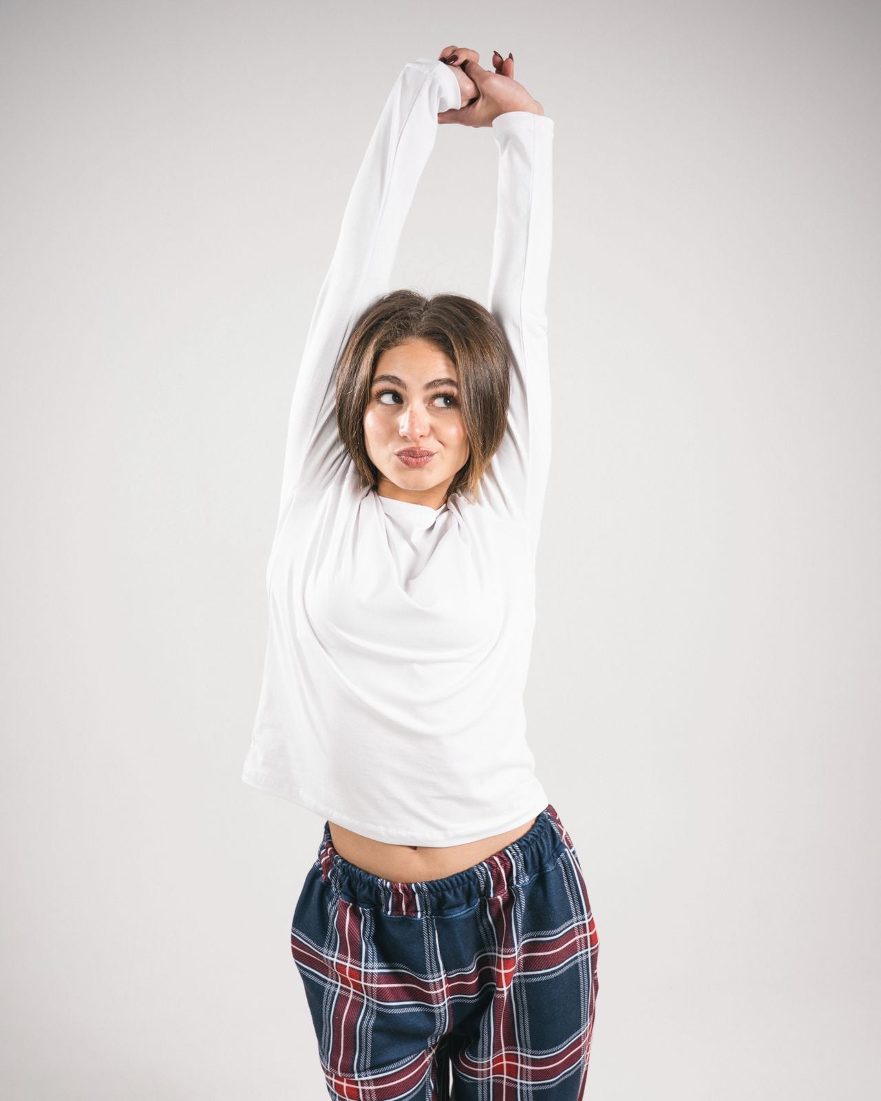 Berry Night Plaid Pijama Pants