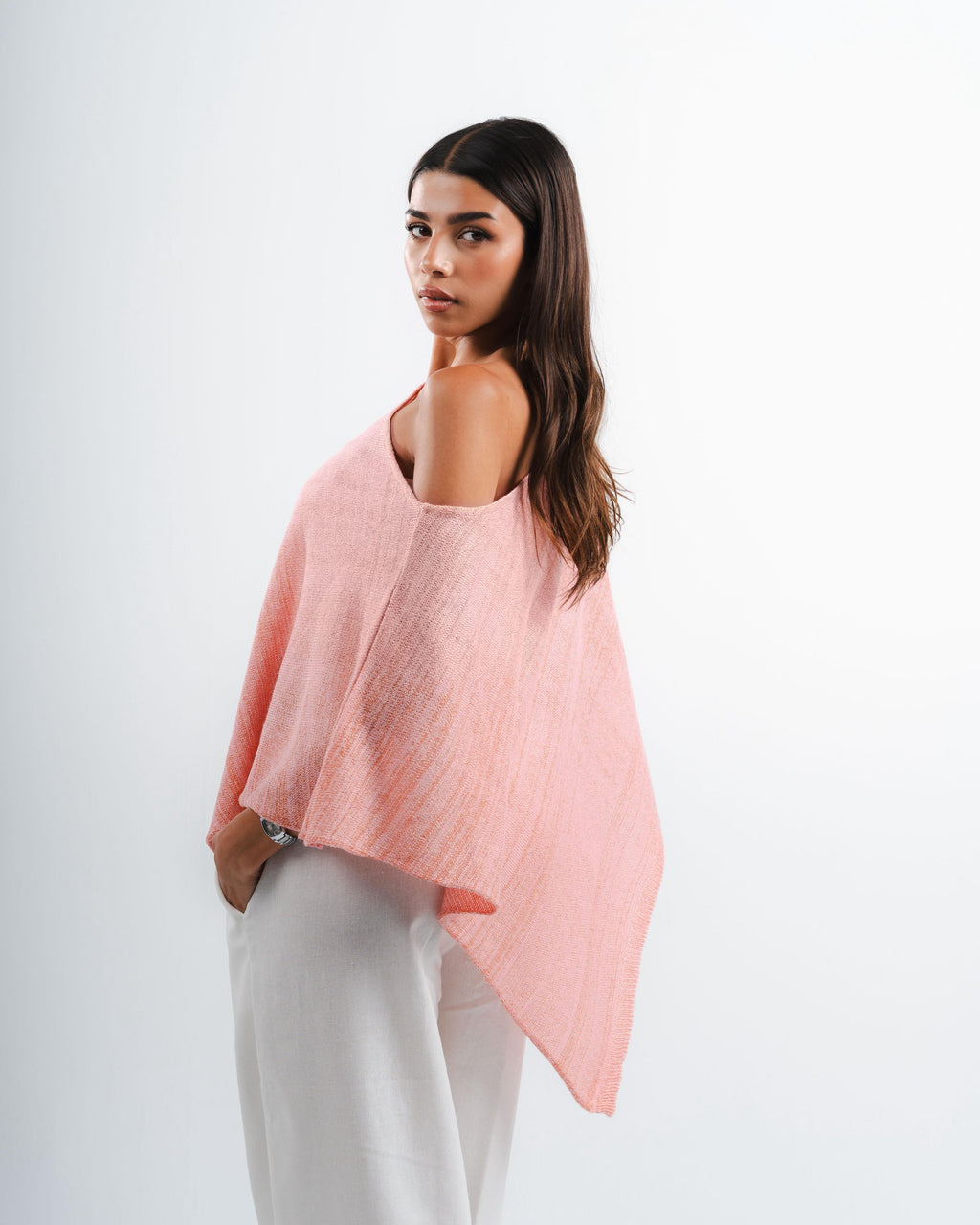 Pink Shimmer Poncho