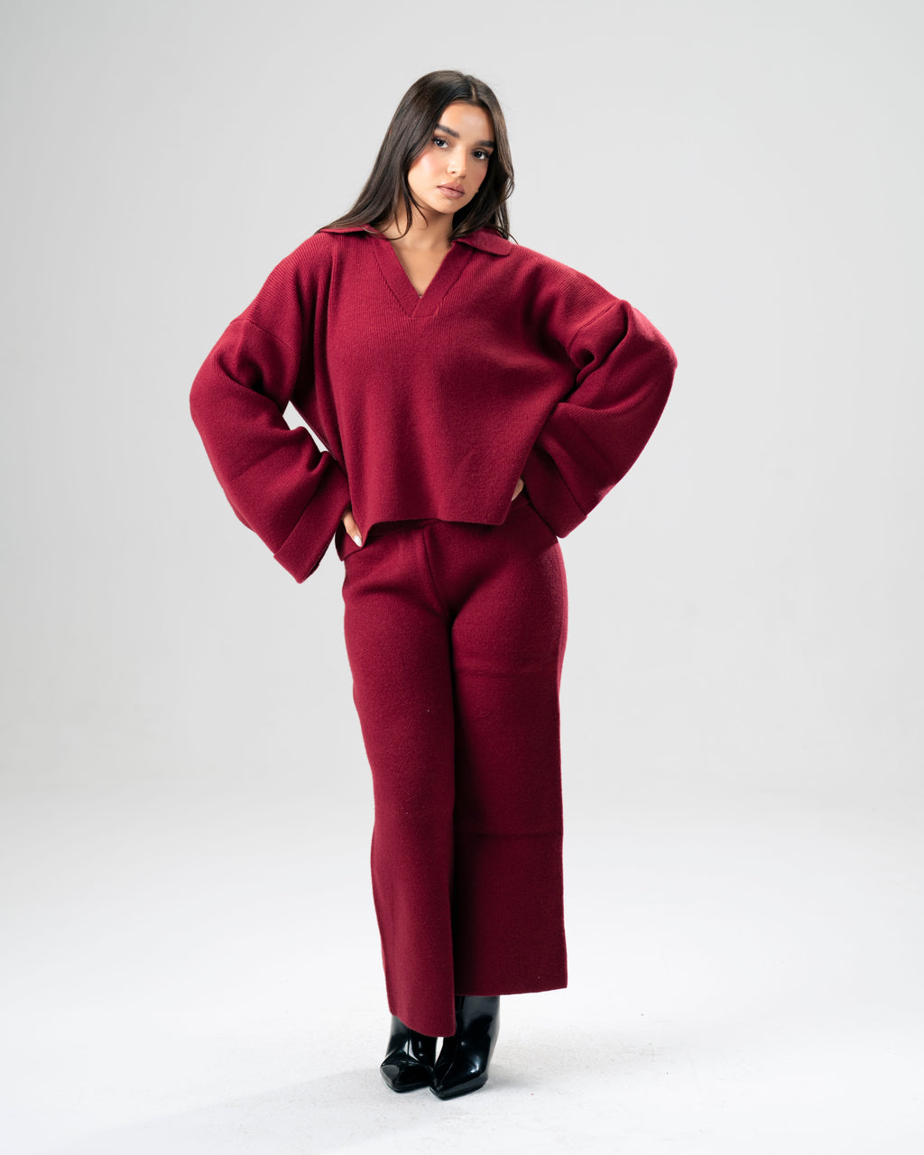 Knit Set Burgundy