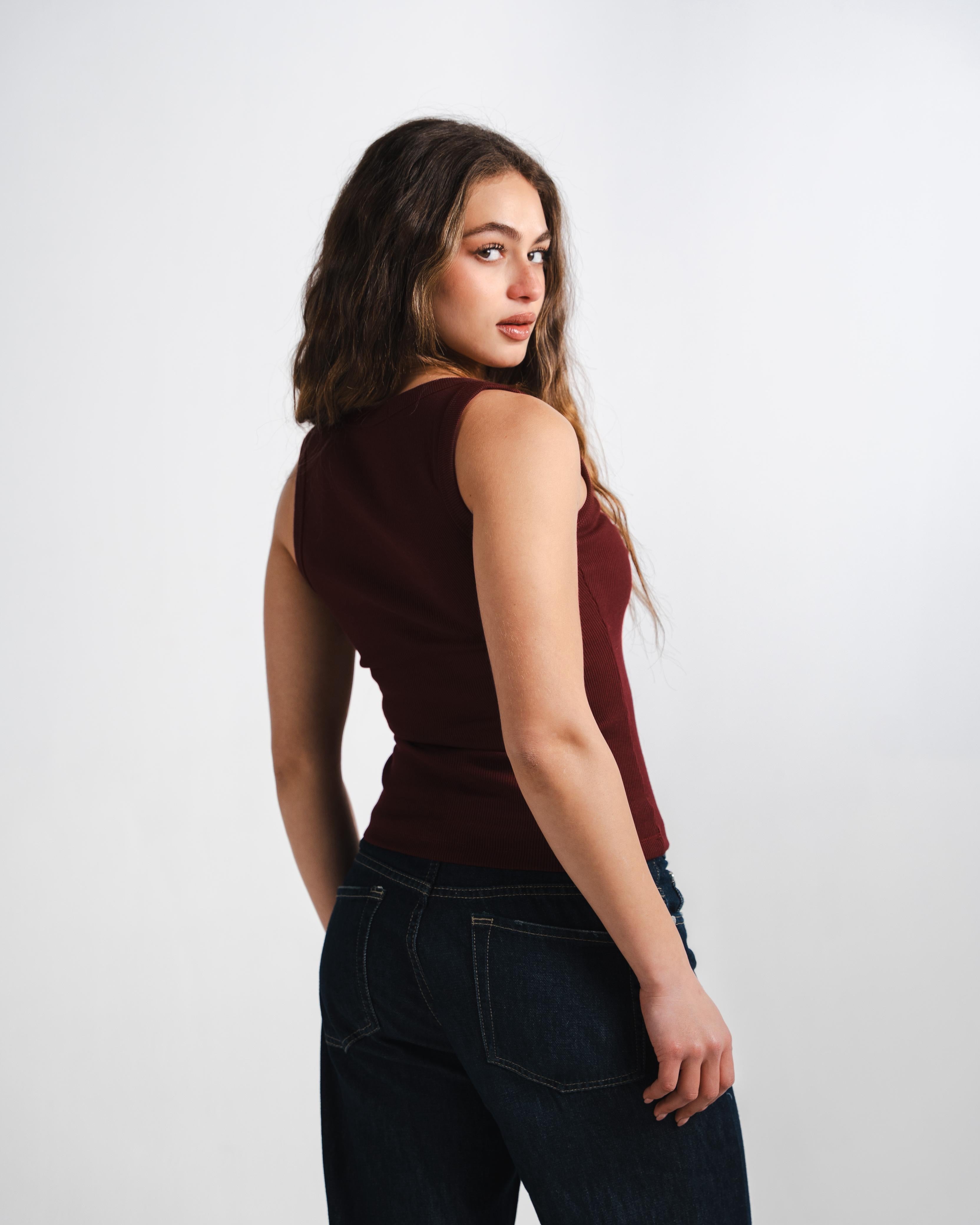 Burgundy Tank Top