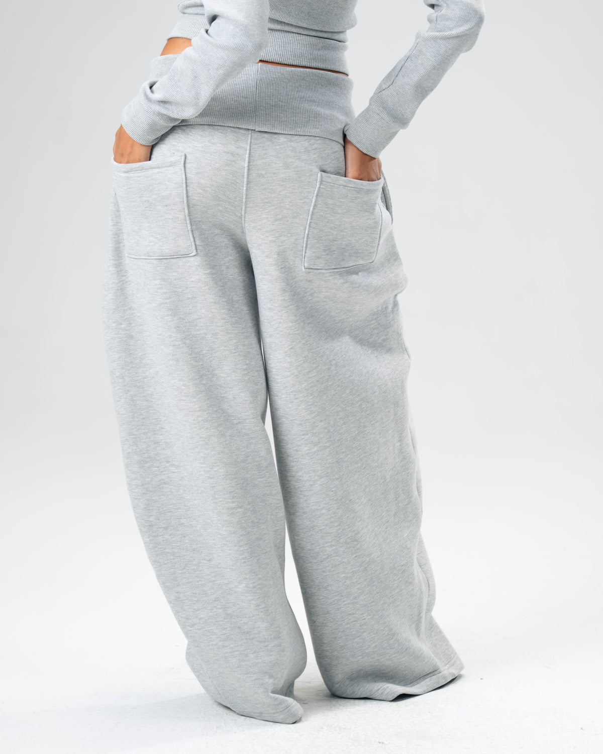 Grey Foldover Pants