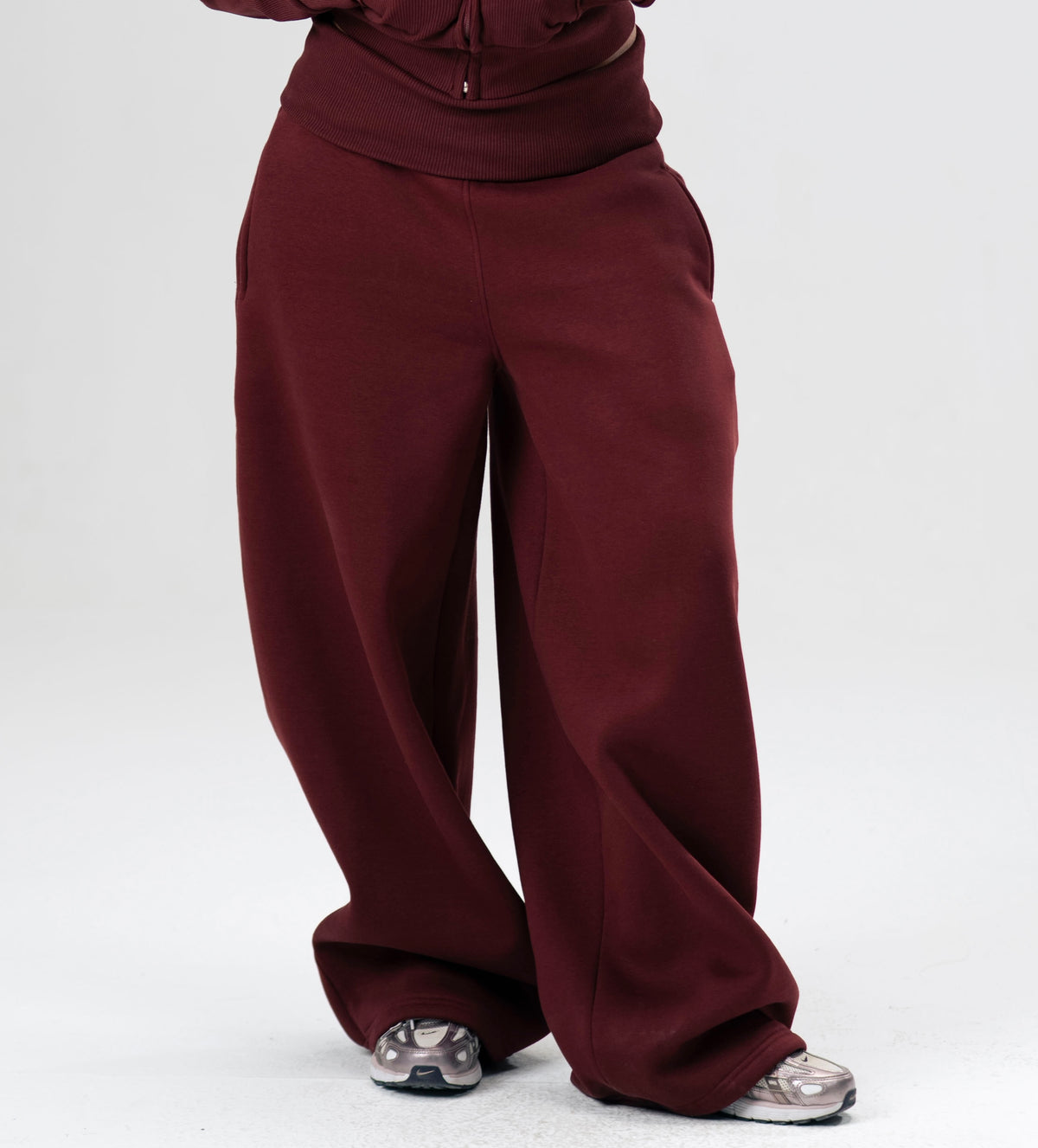 Burgundy Foldover Pants