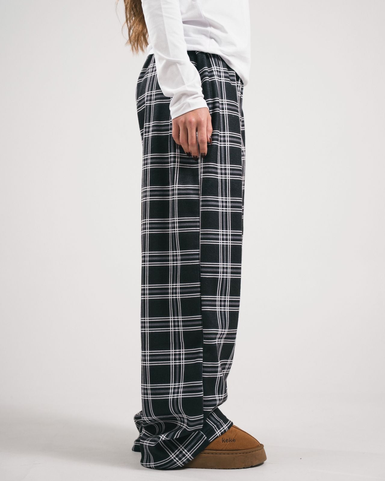 Mono Check Plaid Pijama Pants