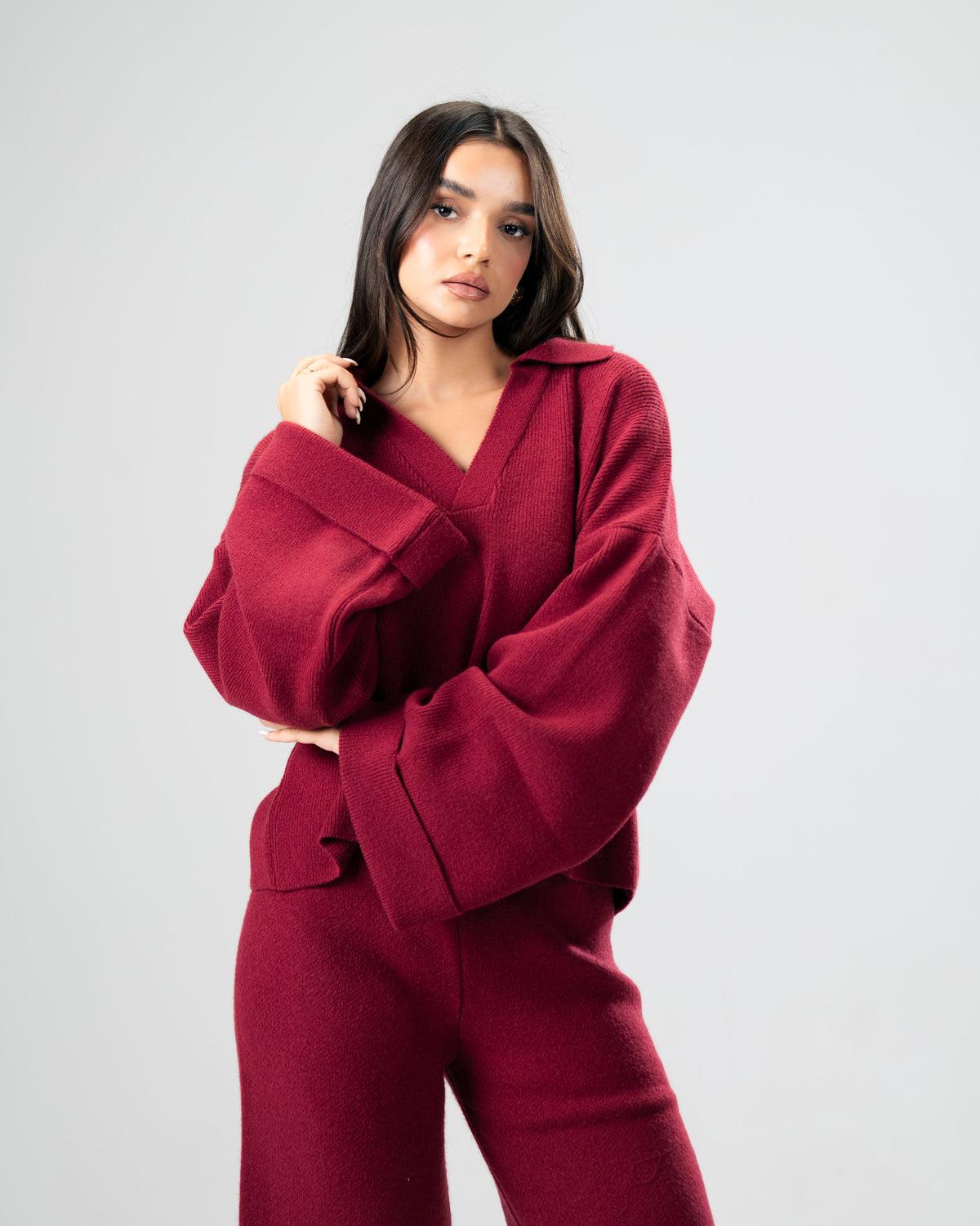 Knit Set Burgundy