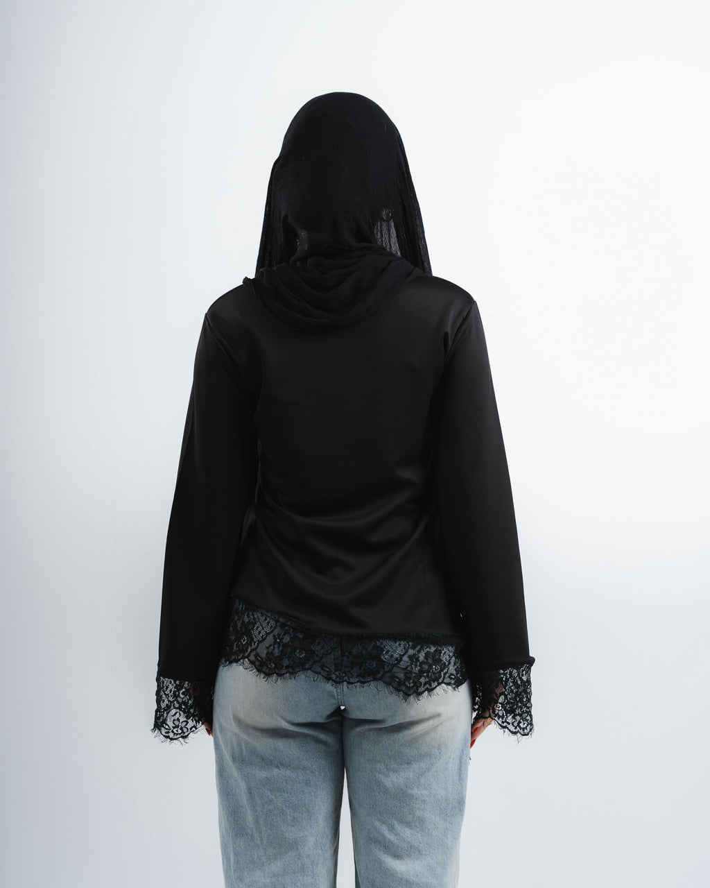 Black Lace Tee Long Sleeve
