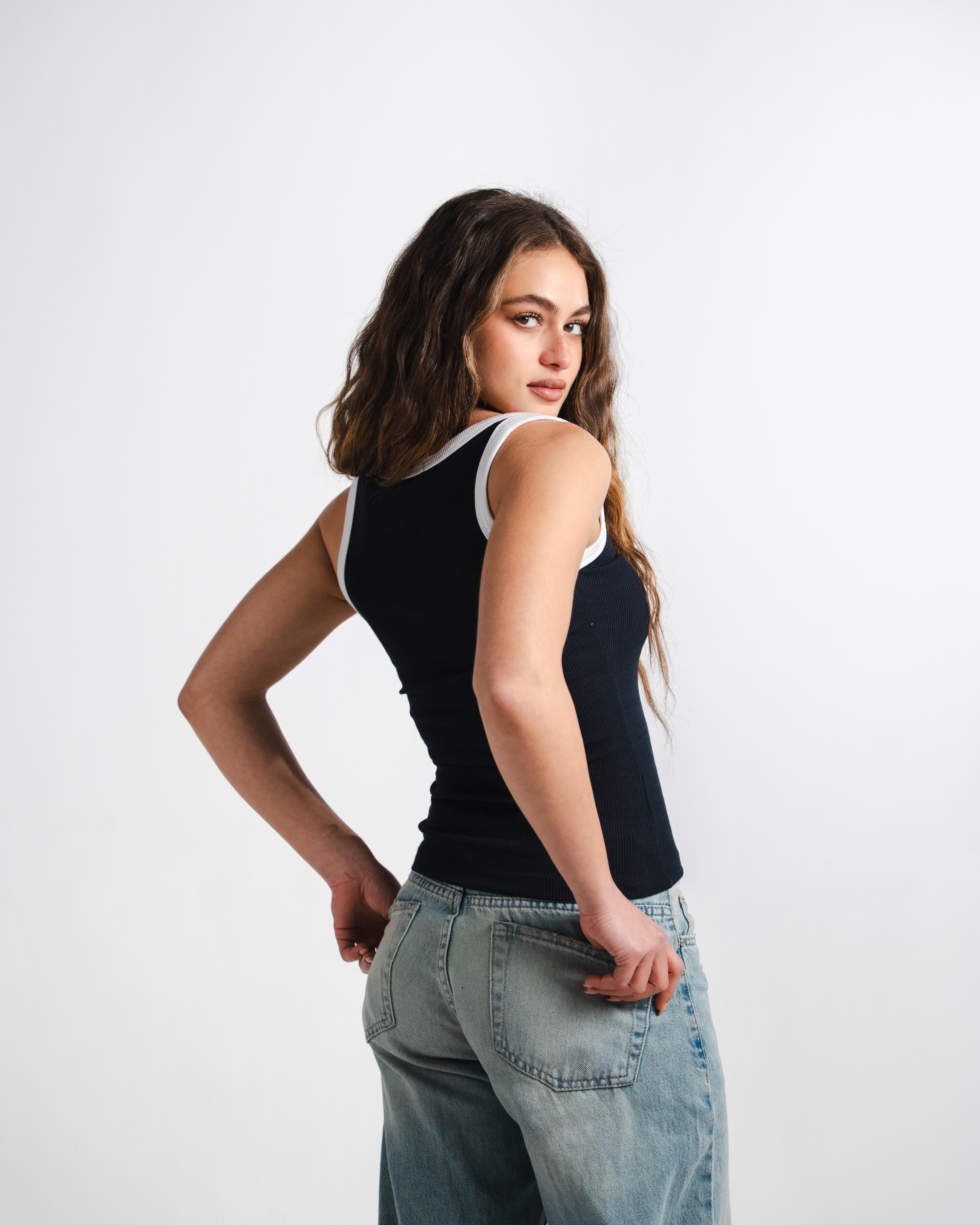 Navy layer Tank Top