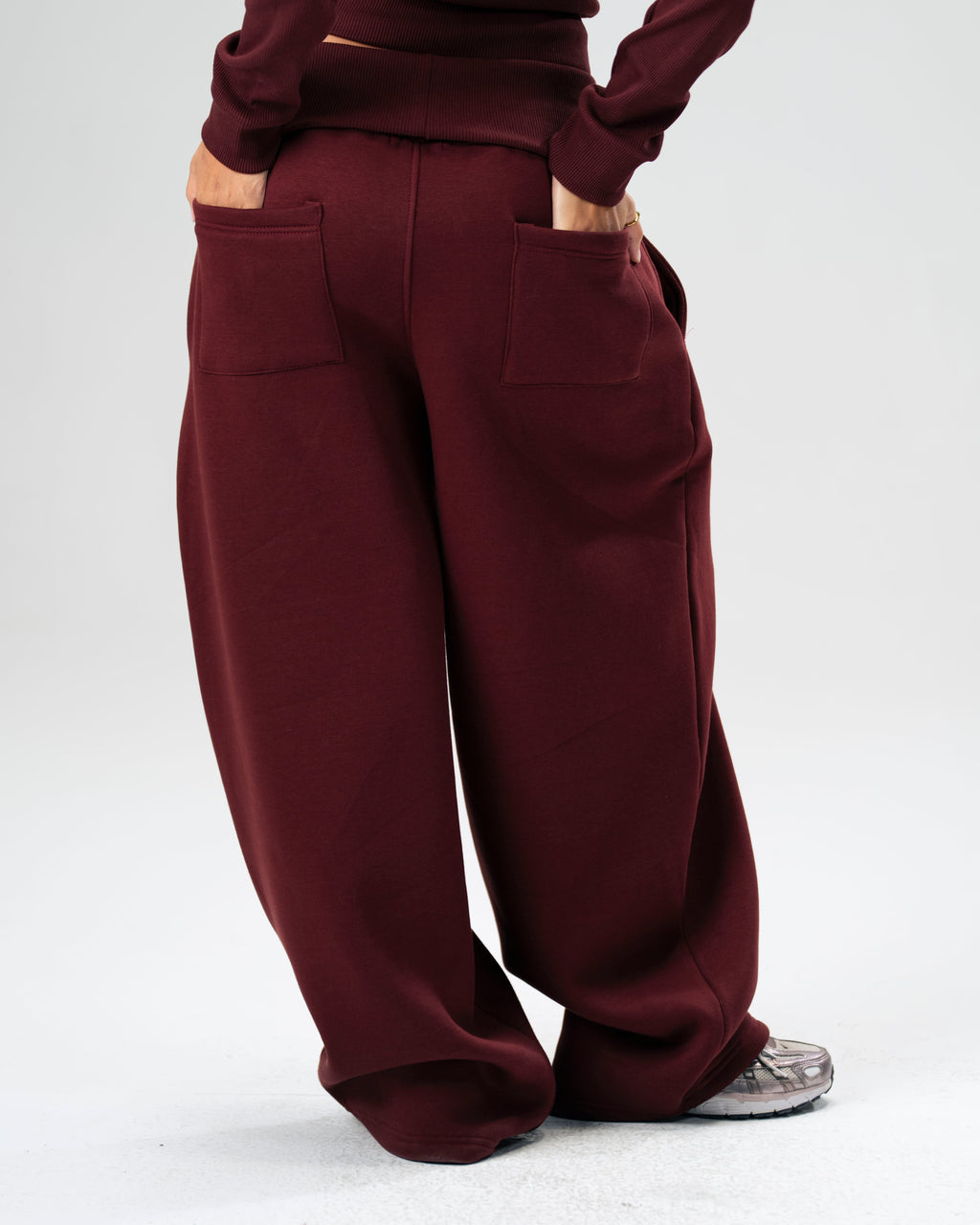 Burgundy Foldover Pants