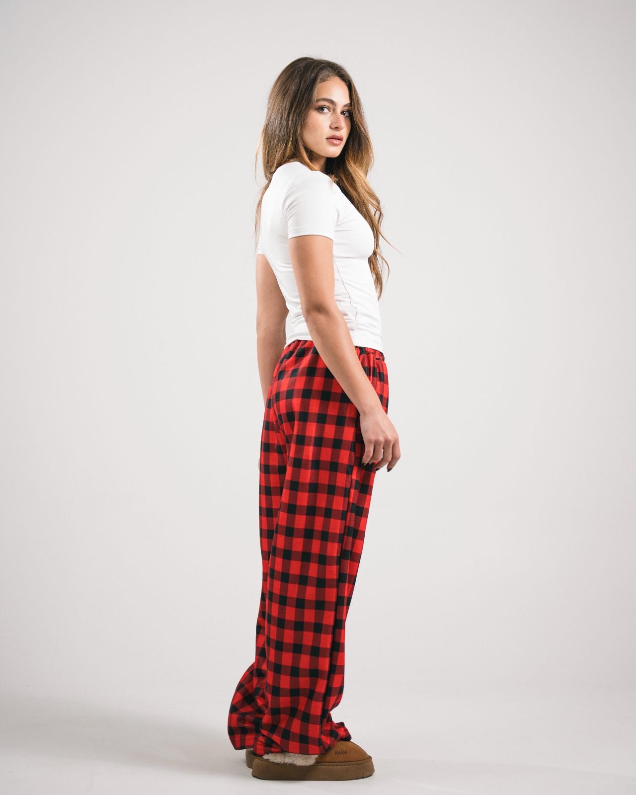 Crimson Plaid Pijama Pants