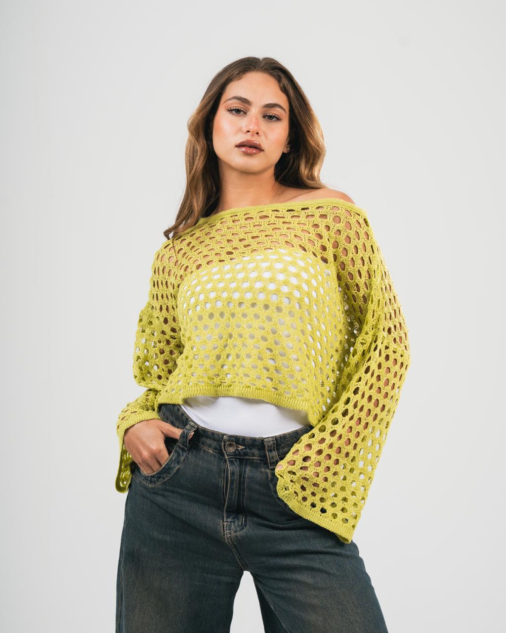 Green Off-Shoulder Coverup