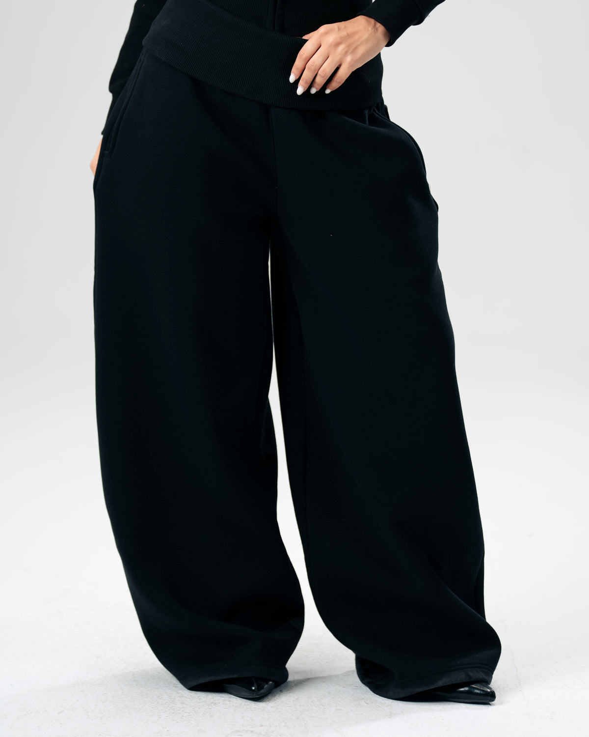 Black Foldover Pants