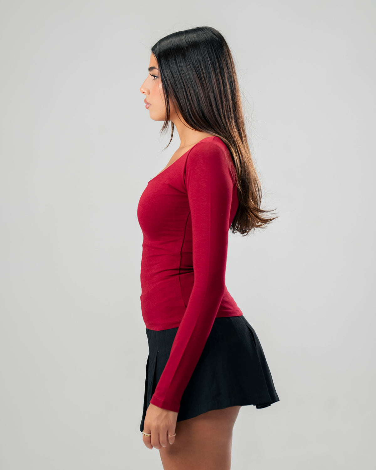 Square Burgundy Top