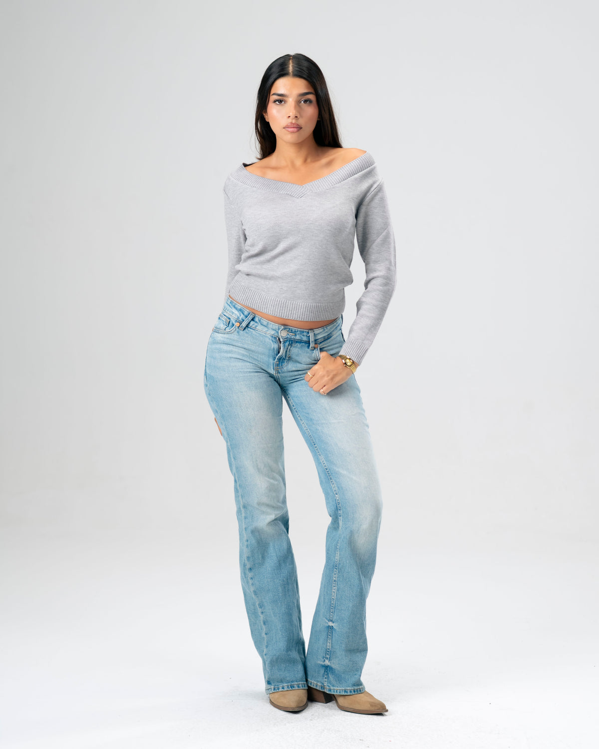 The ballet Knit Sweater Grey
