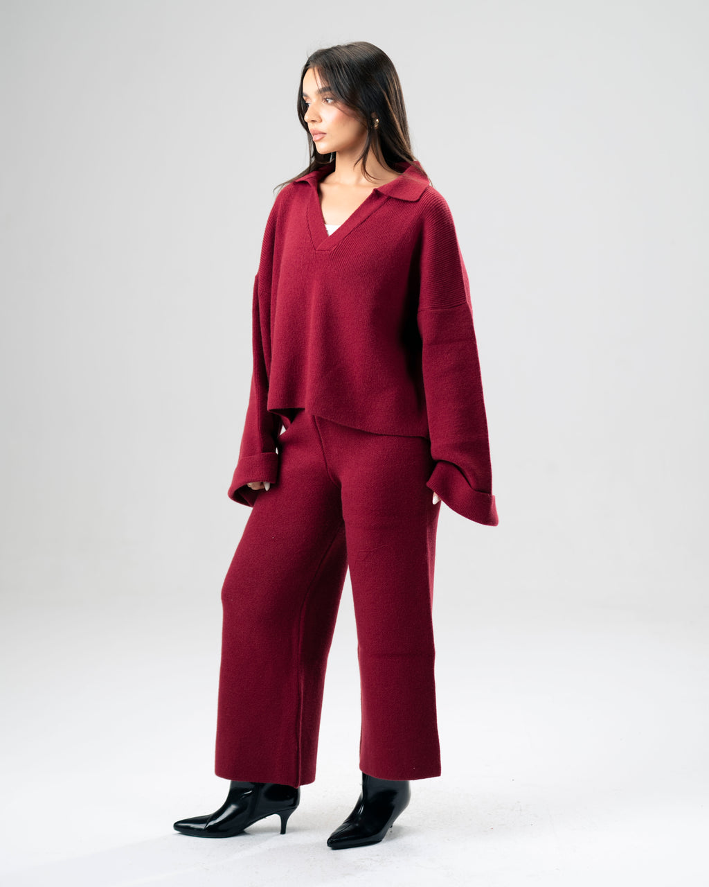 Knit Set Burgundy