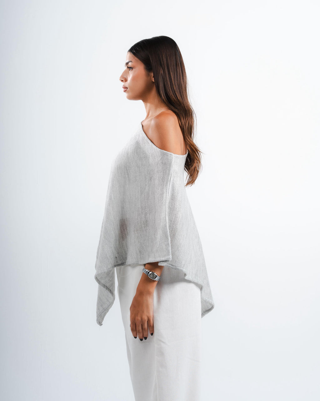 Silver Shimmer Poncho