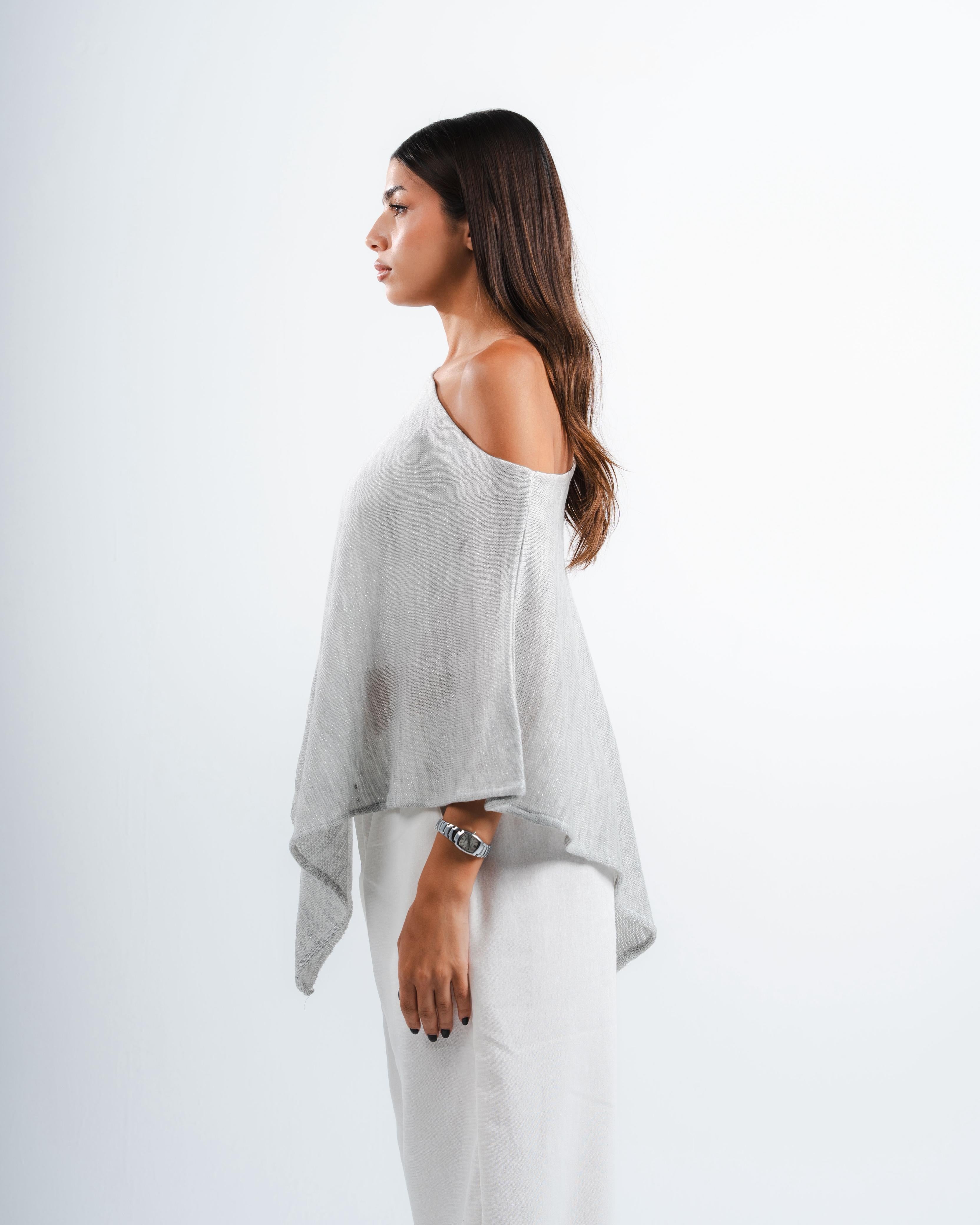Silver Shimmer Poncho