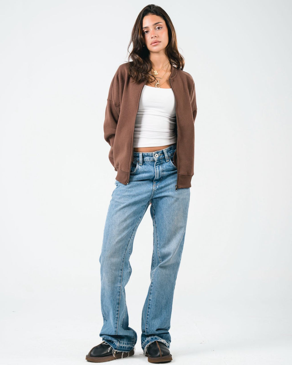 Brown Zip-Up Jacket