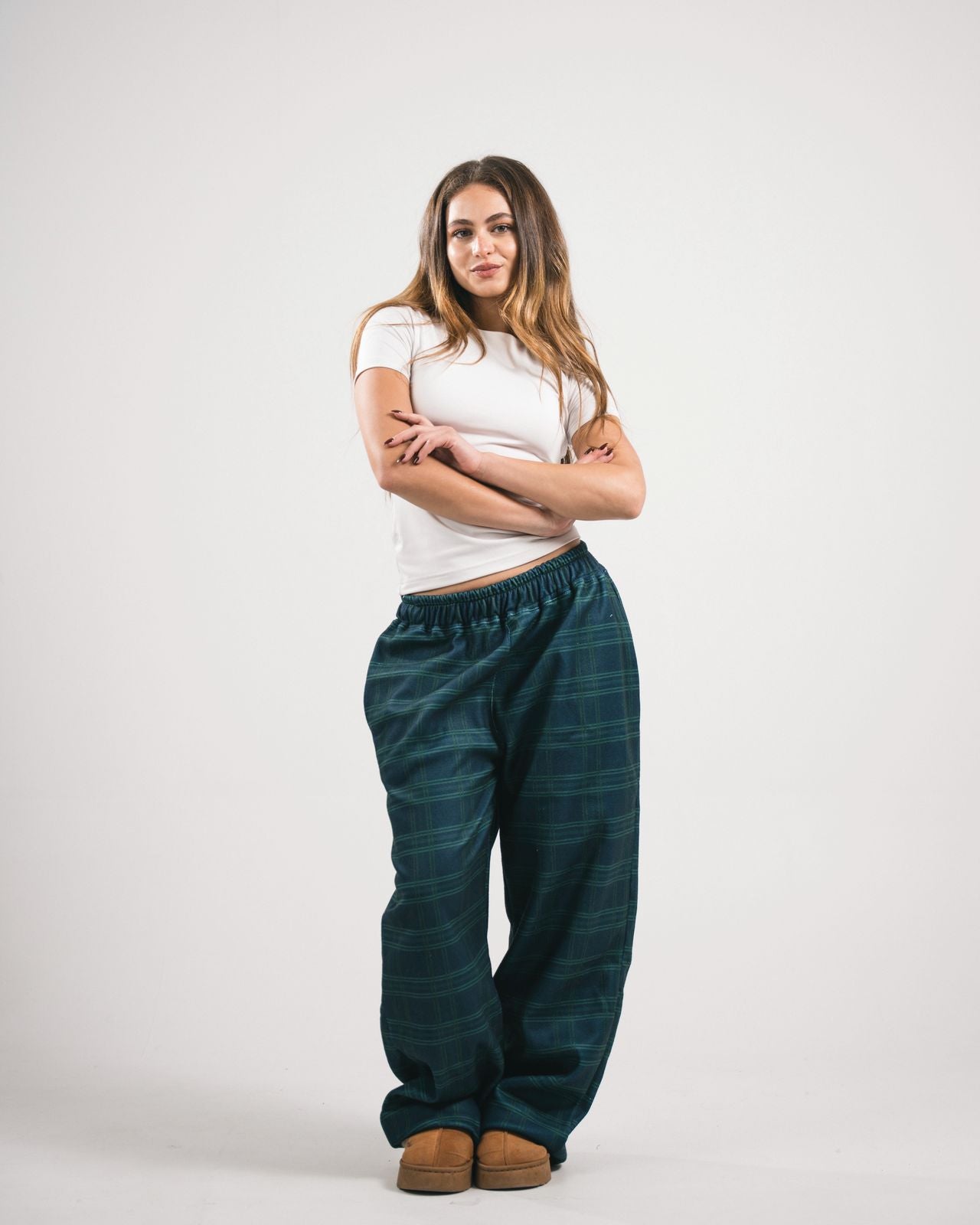 Emerald Plaid Pijama Pants