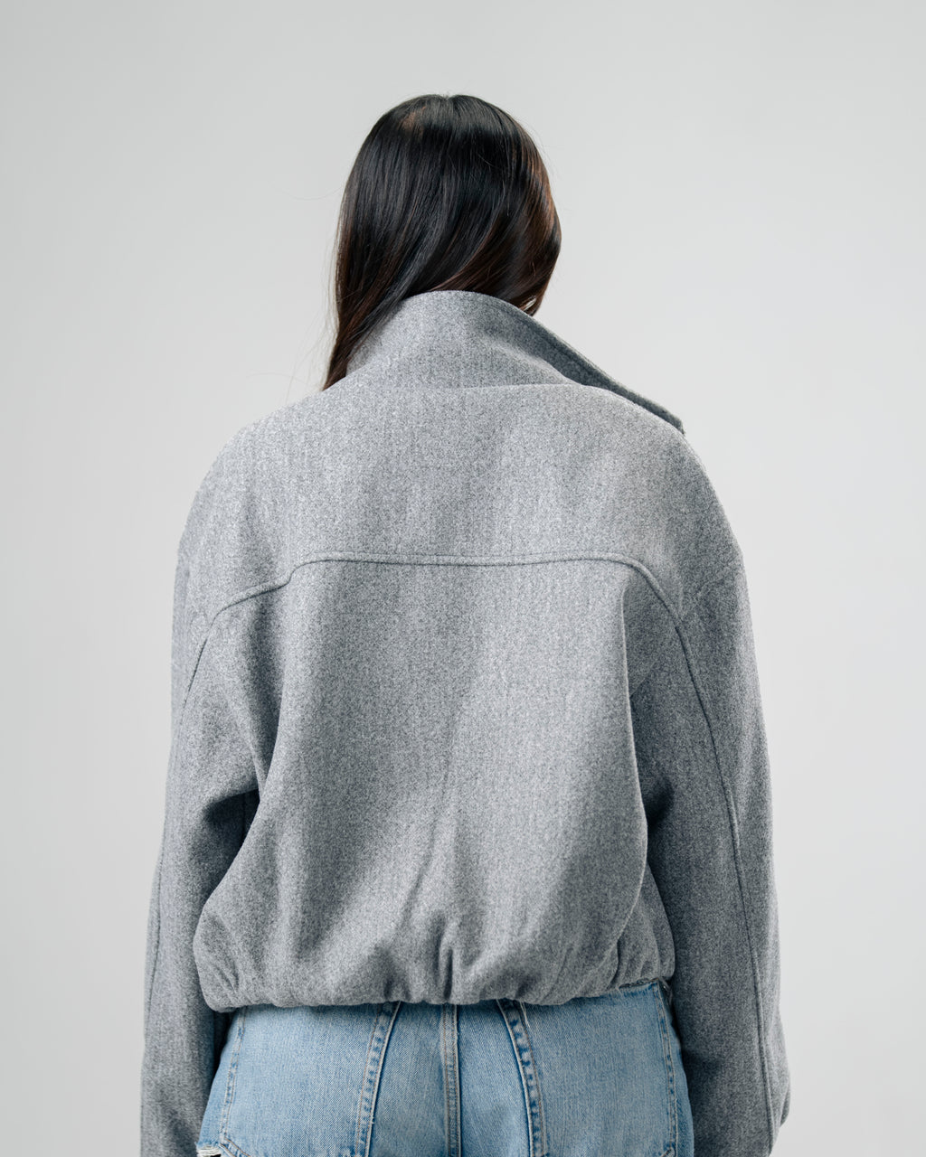 Cloud Zip Jacket in Grey
