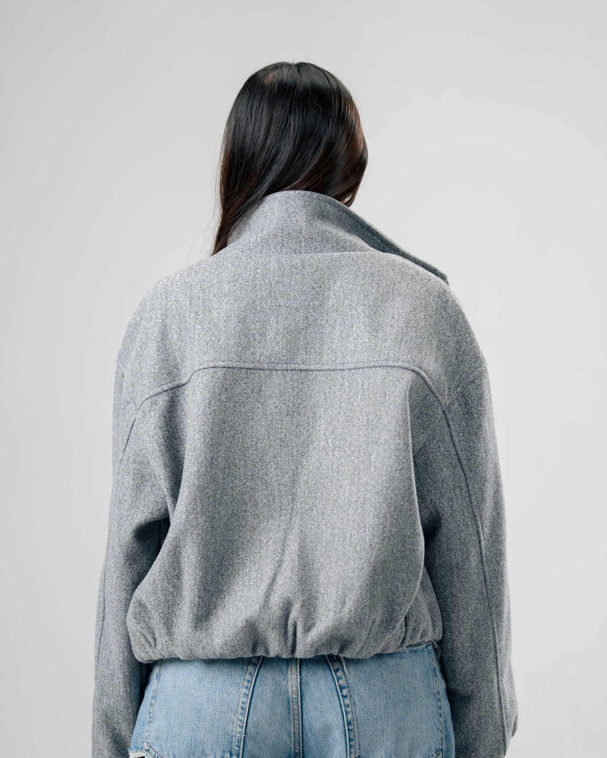 Cloud Zip Jacket in Grey