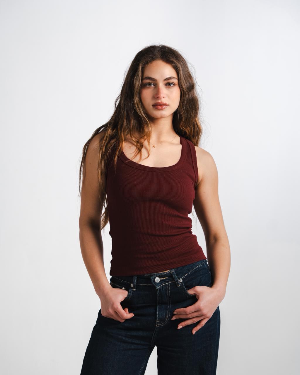 Burgundy Tank Top