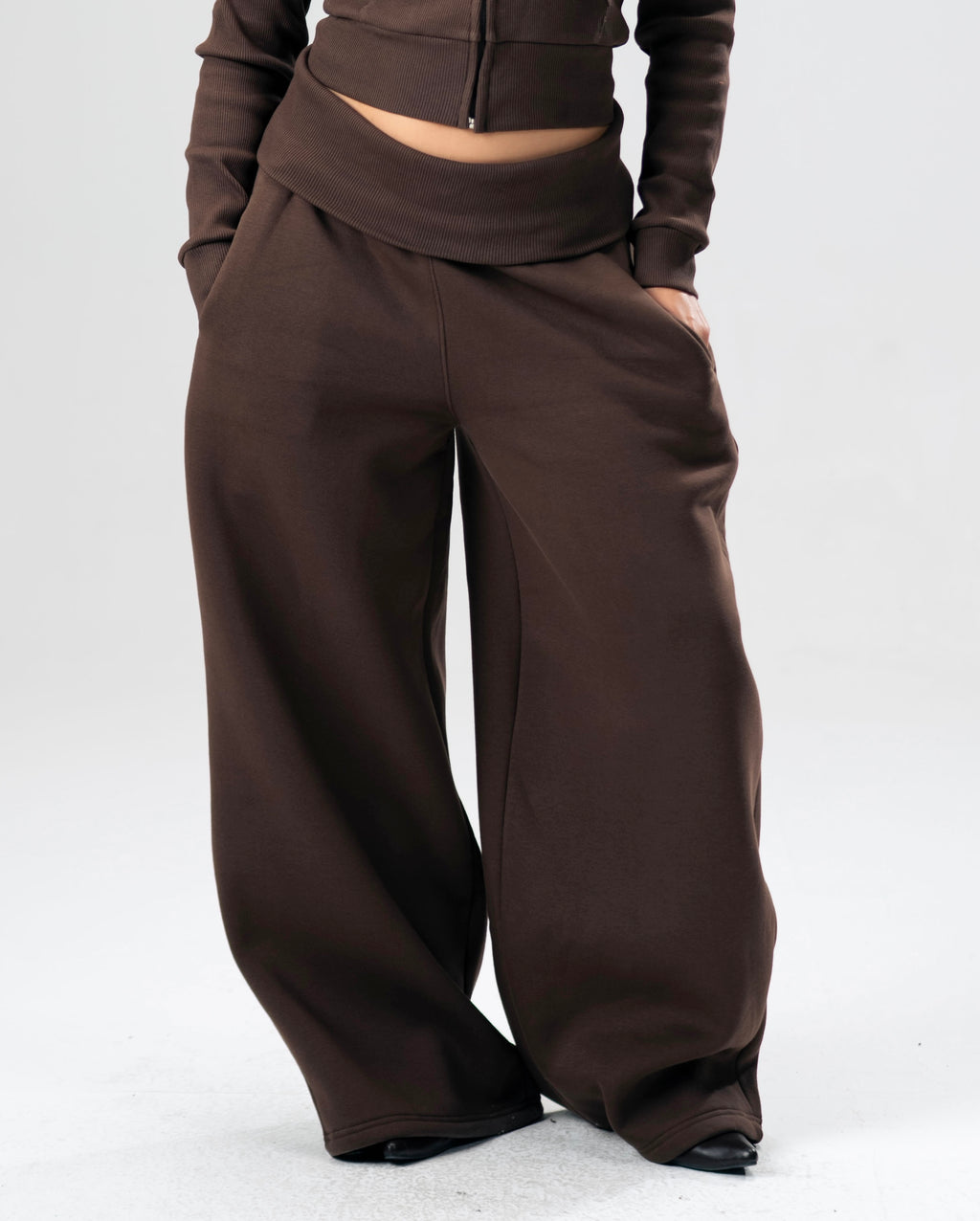 Brown Foldover Pants