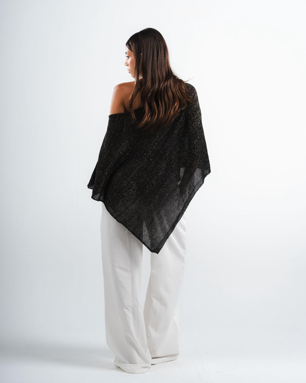 Black Shimmer Poncho