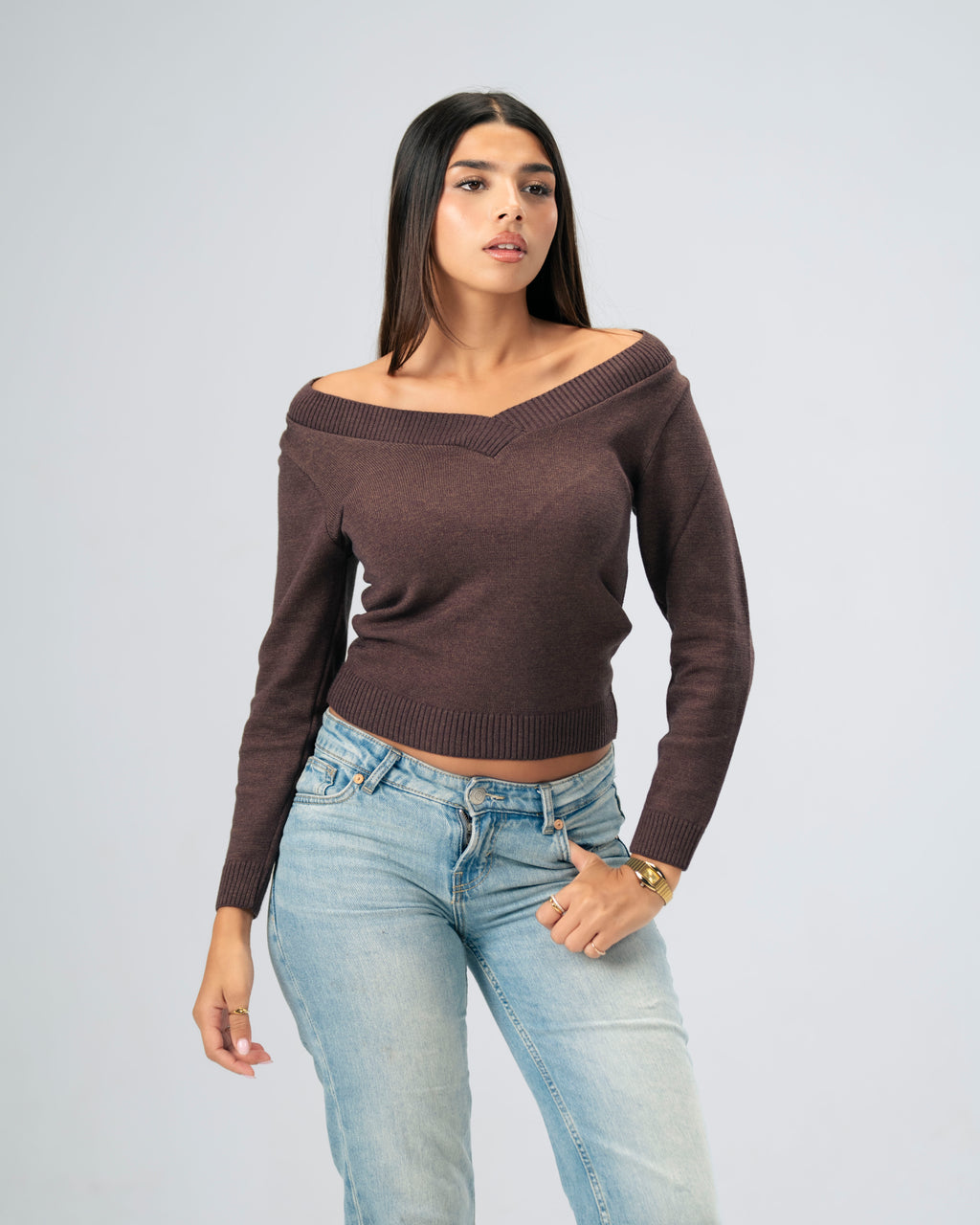 The Ballet Knit Sweater Brown