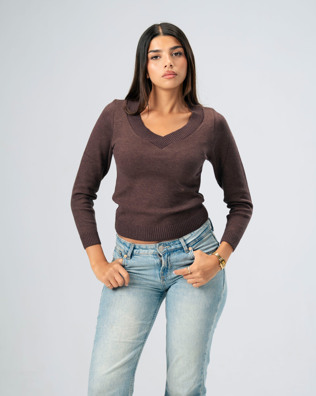 The Ballet Knit Sweater Brown