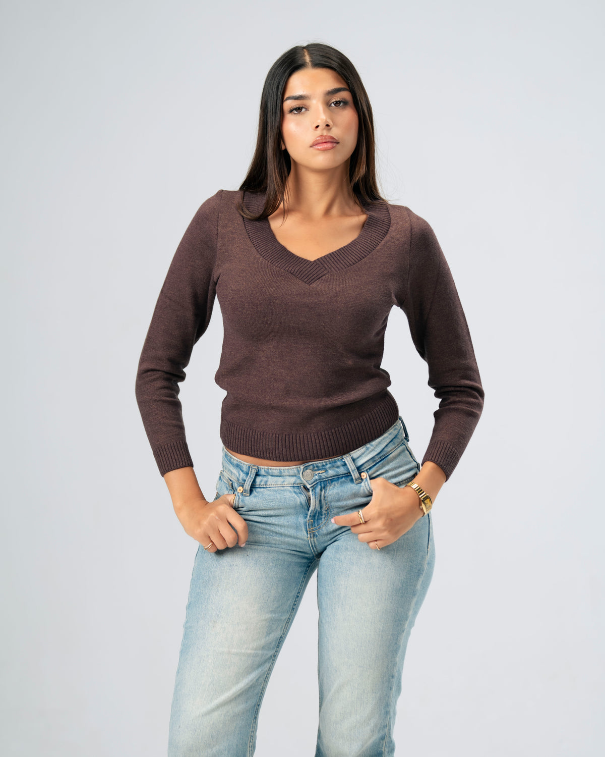The Ballet Knit Sweater Brown