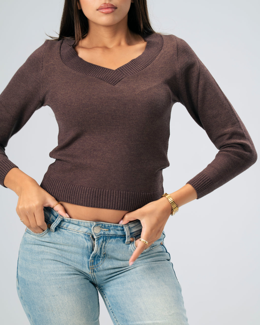 The Ballet Knit Sweater Brown