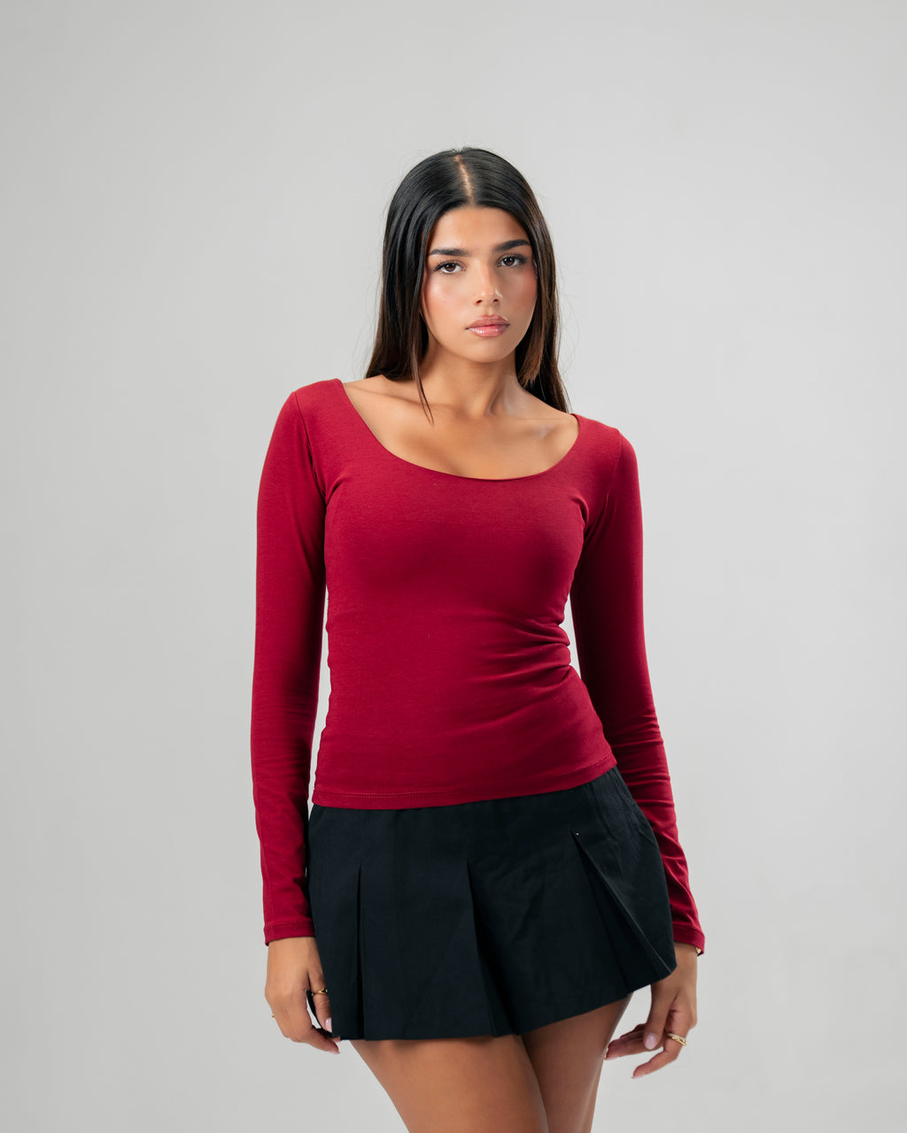Square Burgundy Top