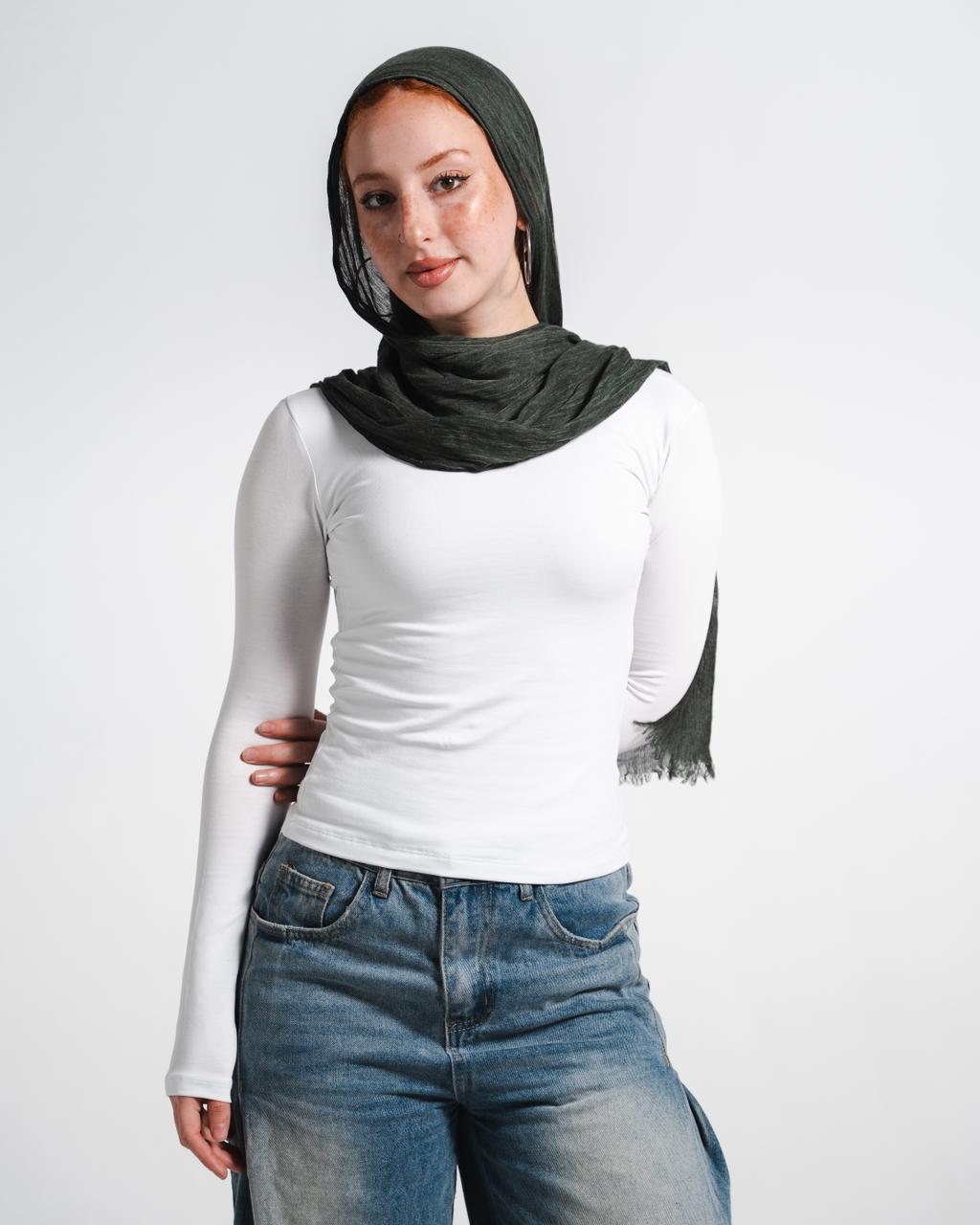 White Long Sleeve Top