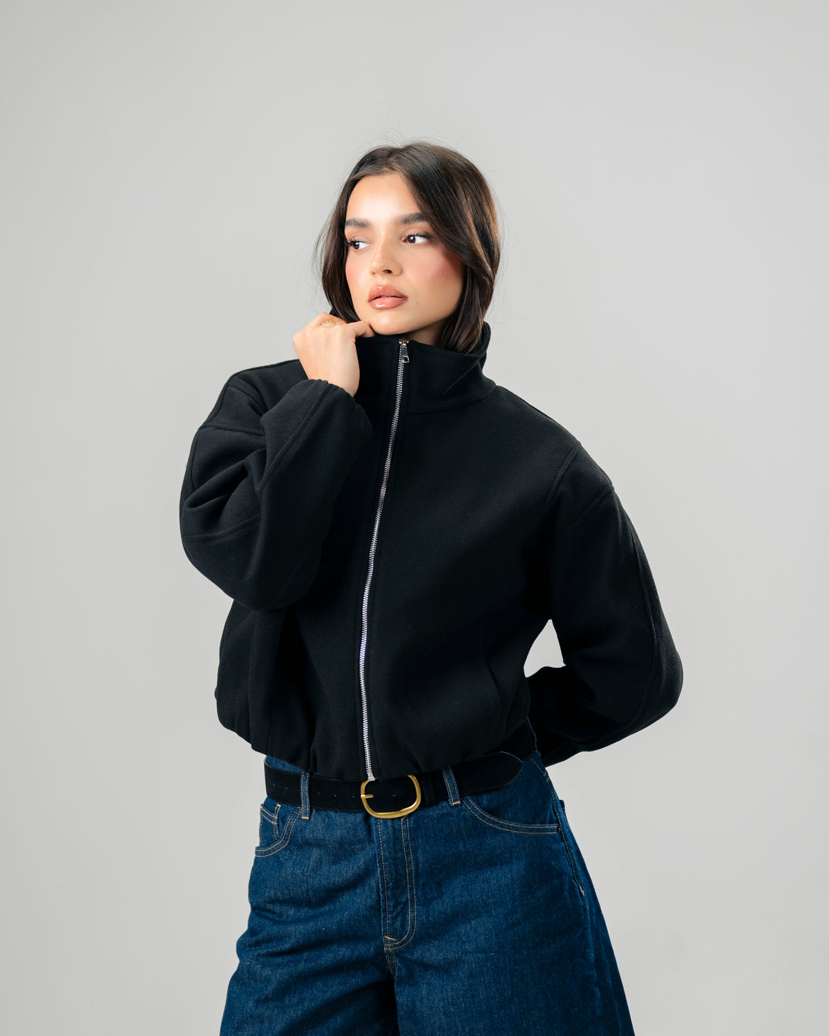 Cloud Zip Jacket In Black