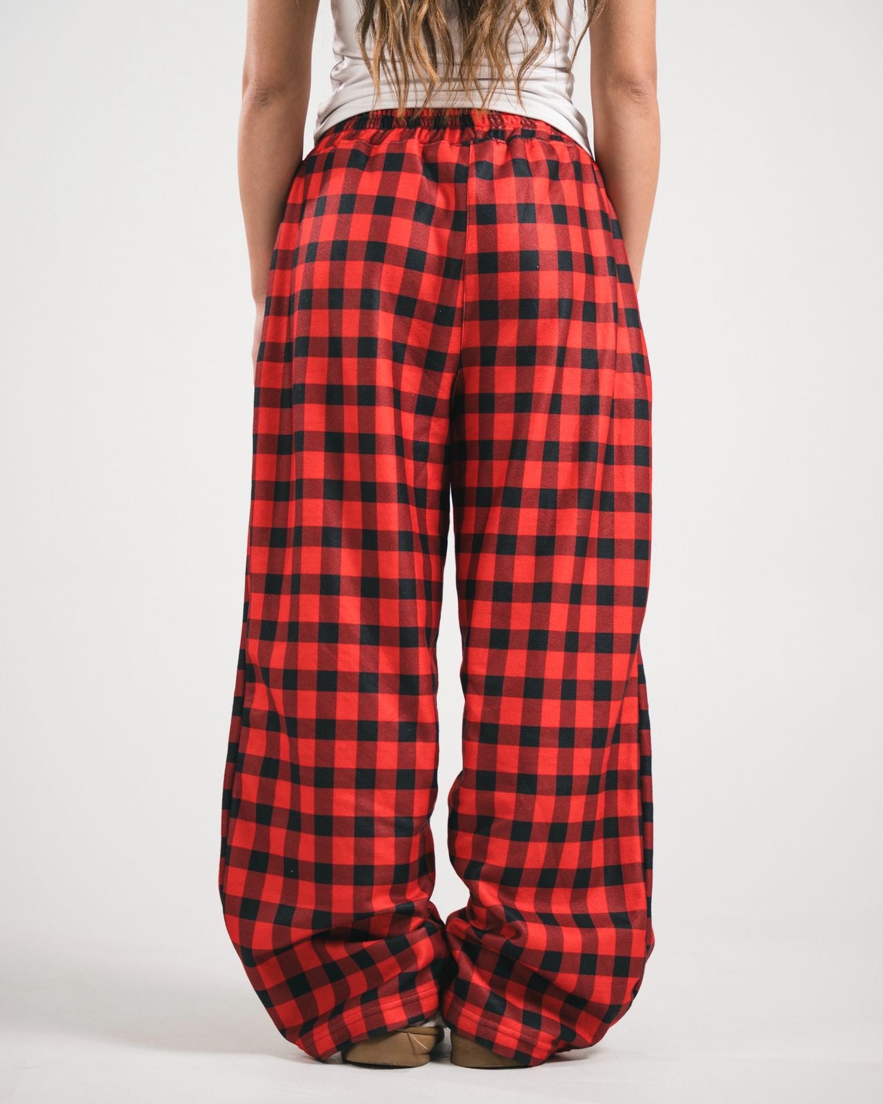 Crimson Plaid Pijama Pants