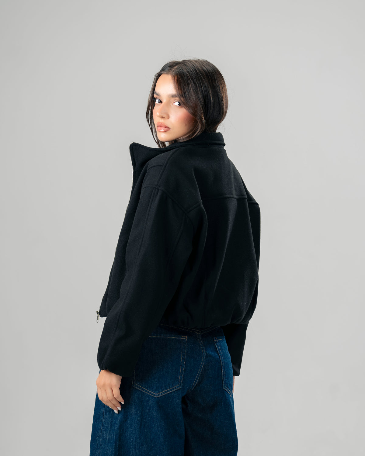 Cloud Zip Jacket In Black
