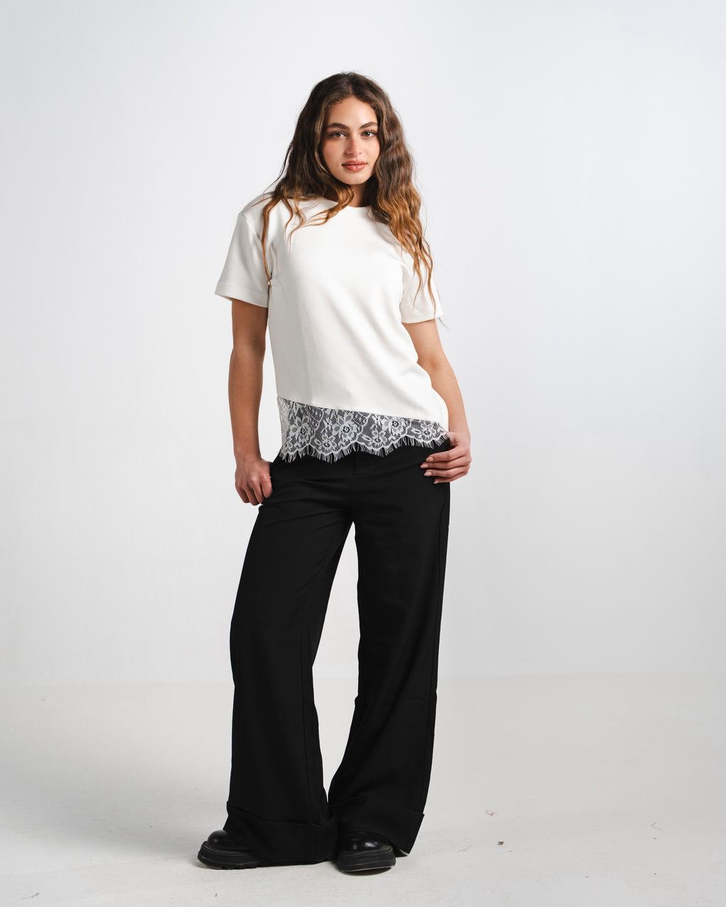OFF-White Lace Tee
