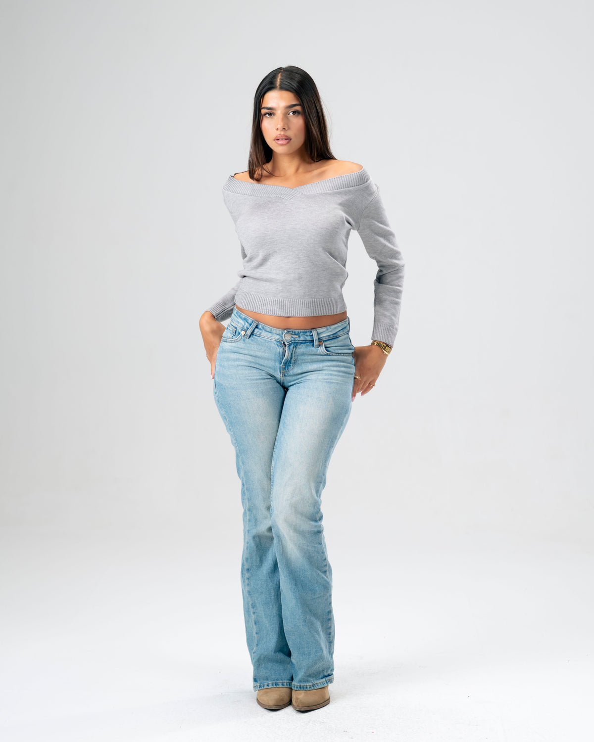 The ballet Knit Sweater Grey