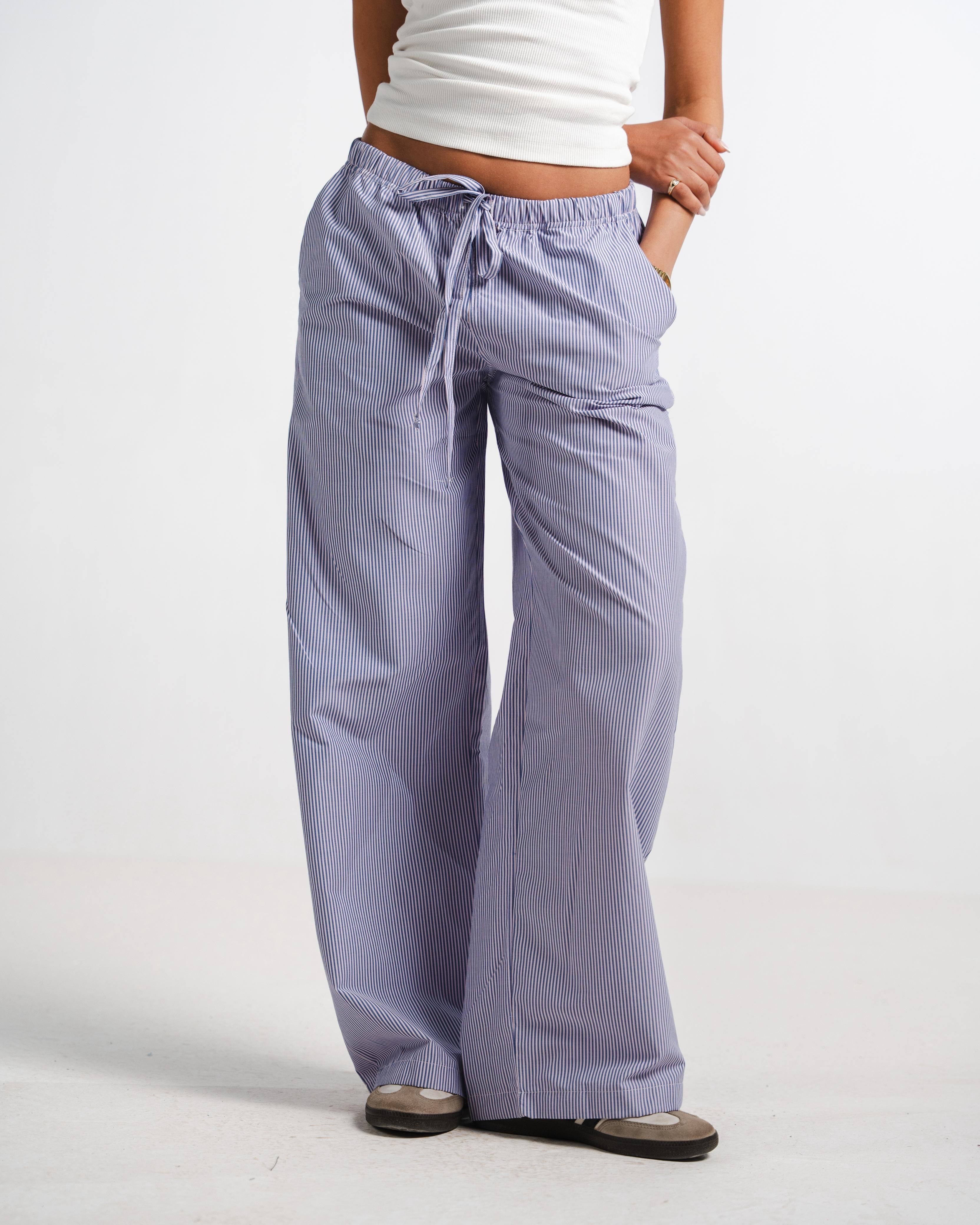 Purple Striped Pants