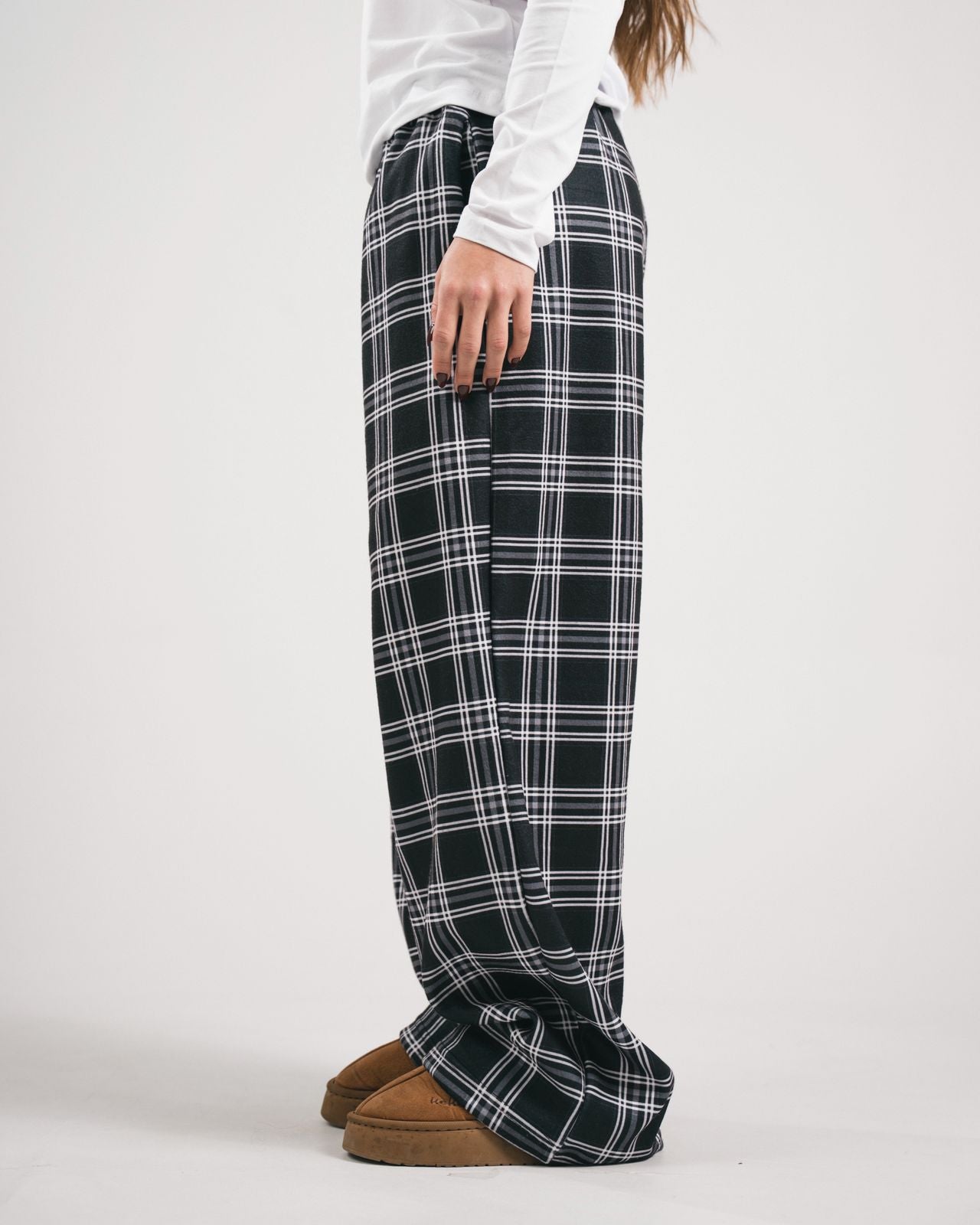 Mono Check Plaid Pijama Pants