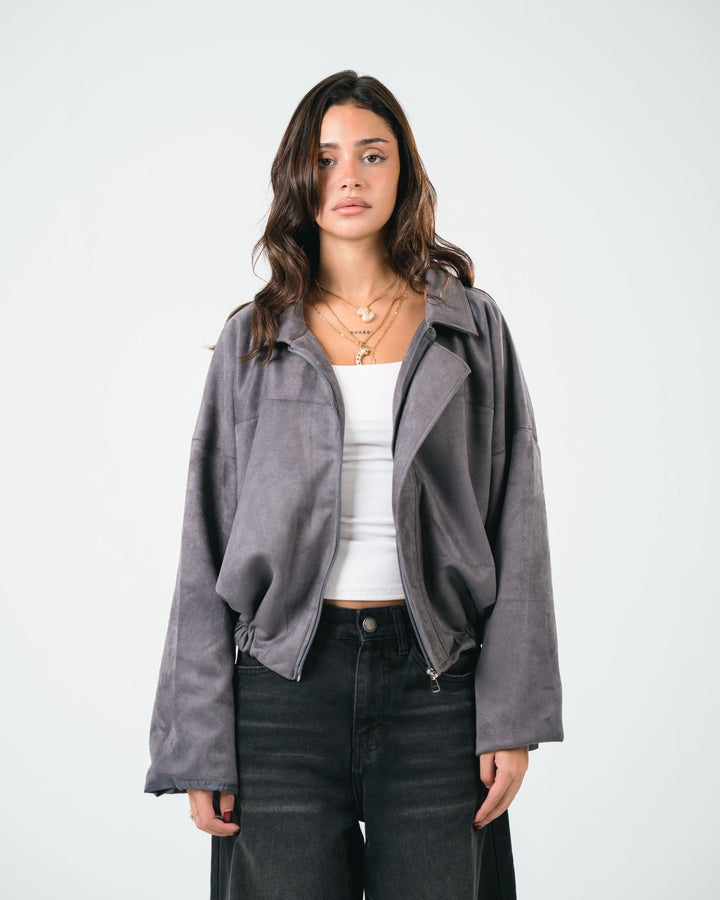 Gray Suede Jacket