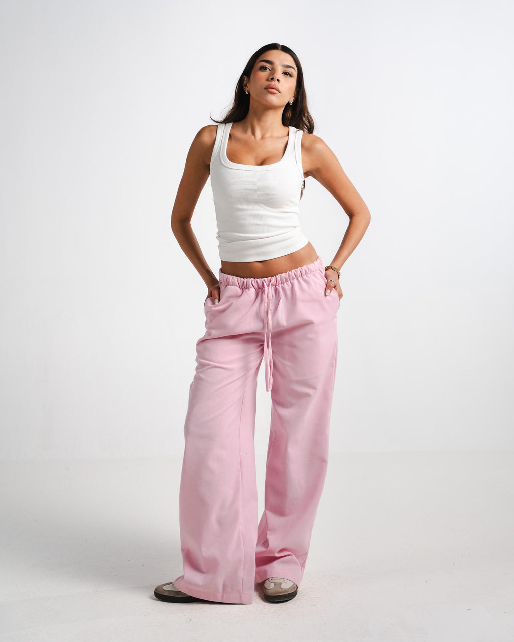 Pink Linen Pants
