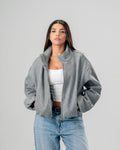 Cloud Zip Jacket in Grey