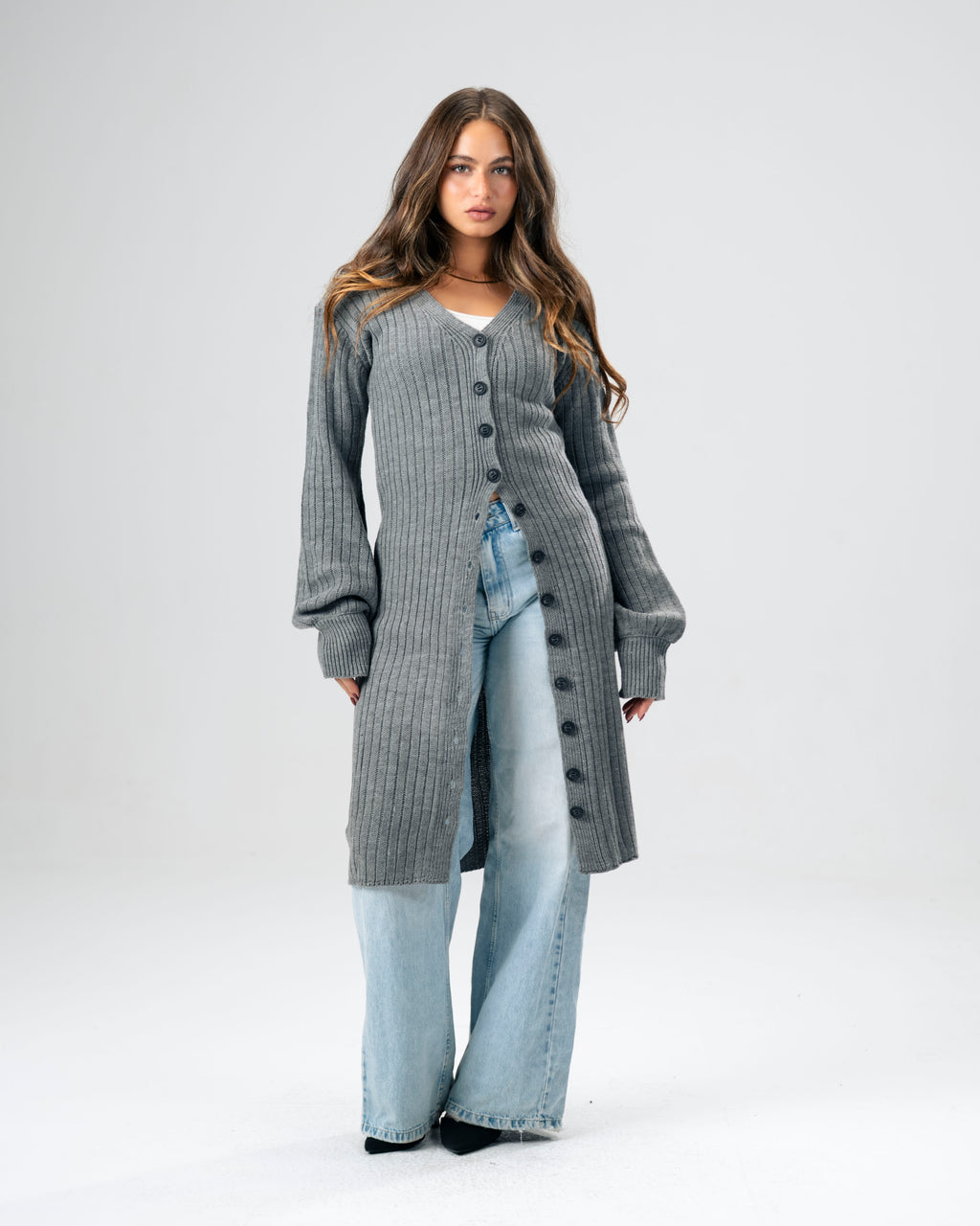 Grey Slow days Cardigan