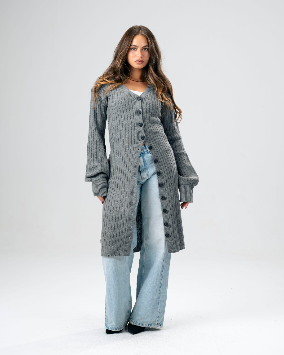 Grey Slow days Cardigan