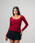 Square Burgundy Top