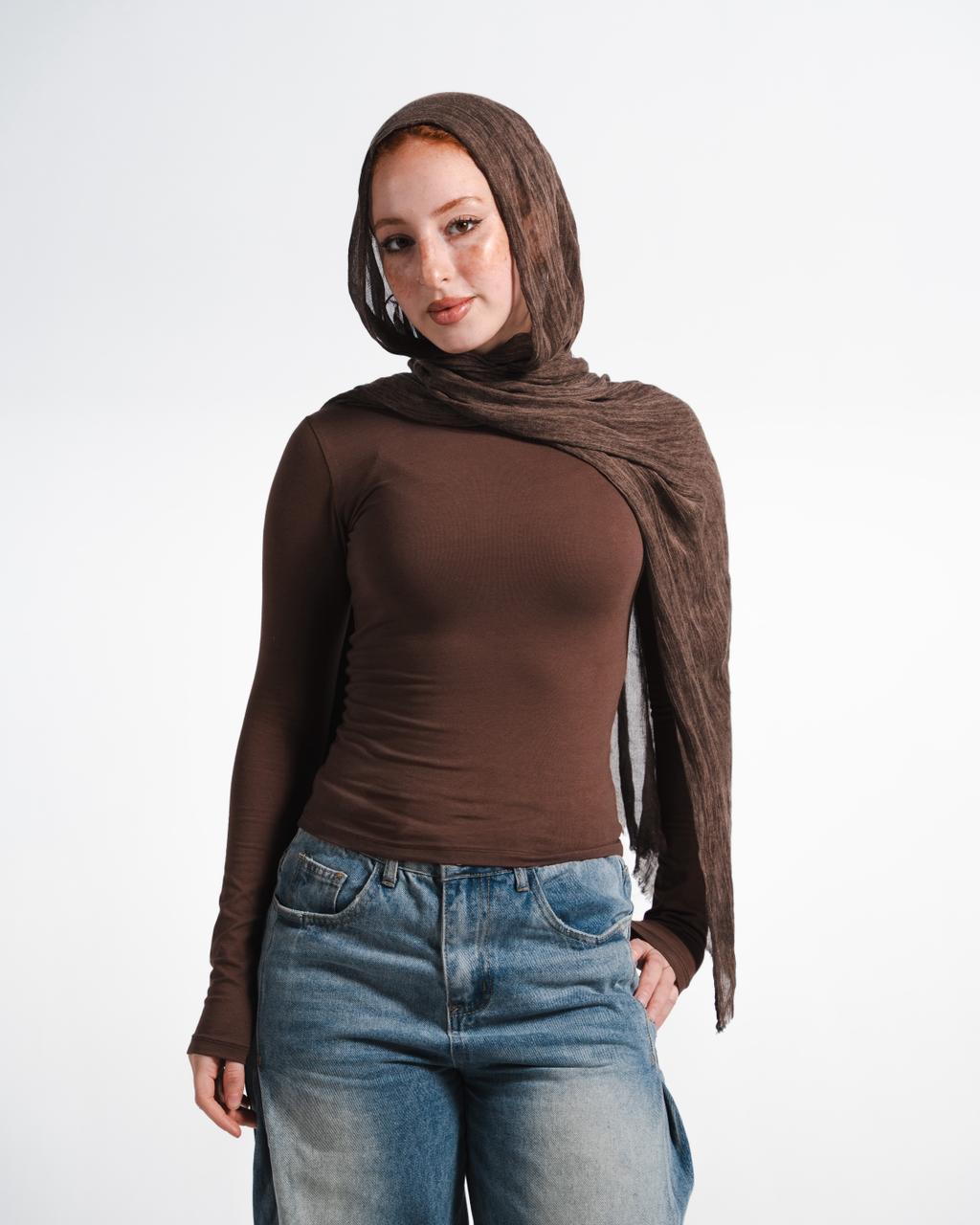 Brown Long Sleeve Top