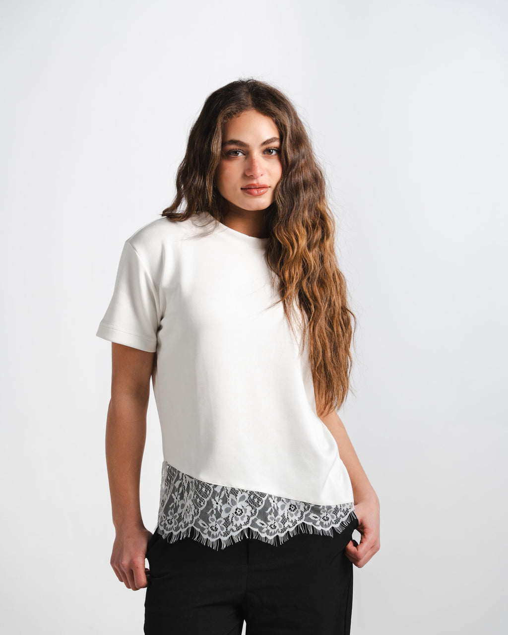 OFF-White Lace Tee